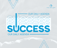 Success as Daily Agenda Facebook Post