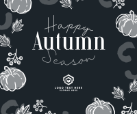 Leaves and Pumpkin Autumn Greeting Facebook Post