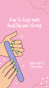 How to keep nails healthy Instagram Story