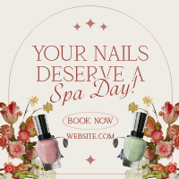 Floral Nail Services Linkedin Post Design