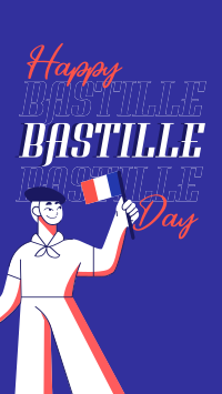 Hey Hey It's Bastille Day Instagram Reel Design