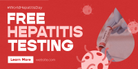 Textured Hepatitis Testing Twitter Post