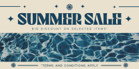 Retro Summer Sale Twitter Post