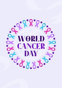 Cancer Day Ribbon Poster