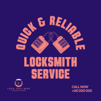 Locksmith Badge Instagram Post Design