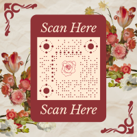 Floral Elegant Design QR Code