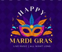 Mardi Gras Party Facebook Post