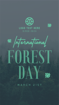 Minimalist Forest Day Instagram Story