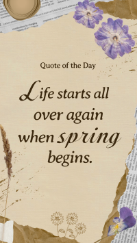 Scrapbook Spring Quote Instagram Reel