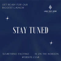 Minimalist Biggest Launch Stay Tuned Instagram Post Design