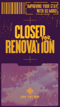 Grunge Closed Renovation Instagram Story