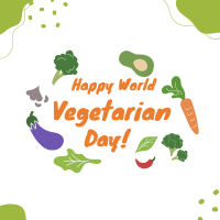 Happy Vegetarian Day Instagram Post Design