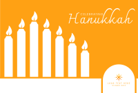 Celebrating Hanukkah Candles Pinterest Cover