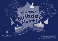 It's your Birthday Month Postcard