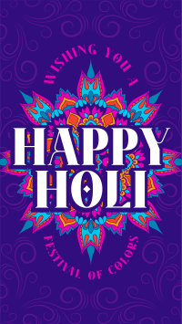 Holi Greeting Flourishes Instagram Reel Image Preview