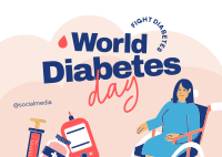 Global Diabetes Fight Postcard