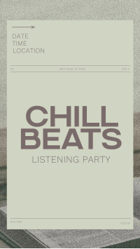 Minimal Chill Music Listening Party Facebook Story Design