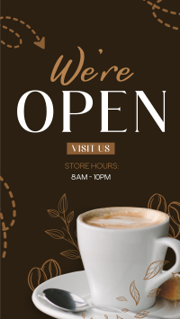 Cafe Opening Announcement Facebook Story