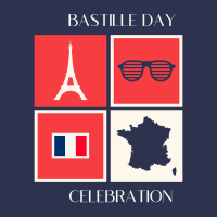 Tiled Bastille Day Instagram Post