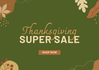 Thanksgiving Sale Postcard Image Preview