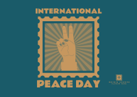 Peace Day Stamp Postcard