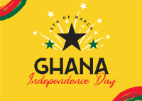 Ghana Independence Celebration Postcard Design