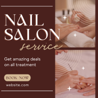 Boho Nail Salon Linkedin Post Design