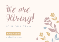 Floral Hiring Postcard