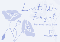 Remembrance Flowers Postcard