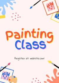 Quirky Painting Class Flyer