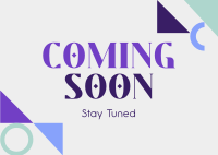 Contemporary Coming Soon Postcard Design