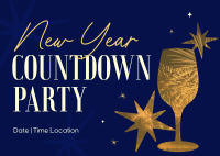 New Year Countdown Party Postcard