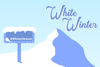 White Winter Pinterest Cover Design