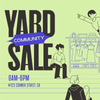 Community Yard Sale Instagram Post Design