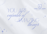 You Are Amazing Postcard Design