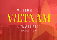 Vietnam Cityscape Travel Vlog Postcard