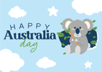 Koala Australia Day Postcard Design