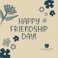 Floral Friendship Day Instagram Post Design