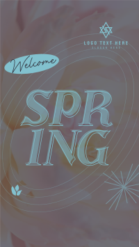 Floral Welcome Spring Instagram Story Design