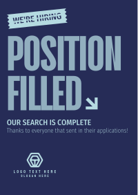 Minimalist Position Filled Flyer Design