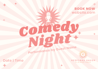 Comedy Night Postcard Image Preview