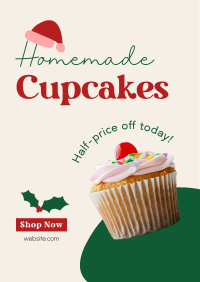 Cupcake Christmas Sale Poster