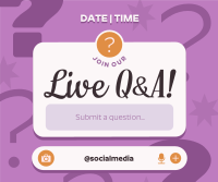 Stylish Live Q&A Facebook Post