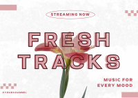 Fresh Music Playlist Postcard