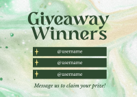 Giveaway Announcement Postcard