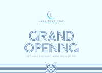 Minimalist Art Deco Grand Opening Postcard