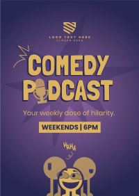 Playful Comedy Podcast Poster