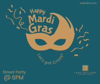 Mardi Gras Masquerade Facebook Post