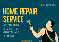 Home Repair Man Service Offer Postcard