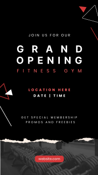 Fitness Gym Grand Opening Instagram Story